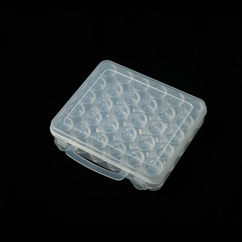 Amazon Hot Sale 30 Grid Transparent Injection Empty Bottle Set Storage Box Diamond Painting Sequin small Beads box