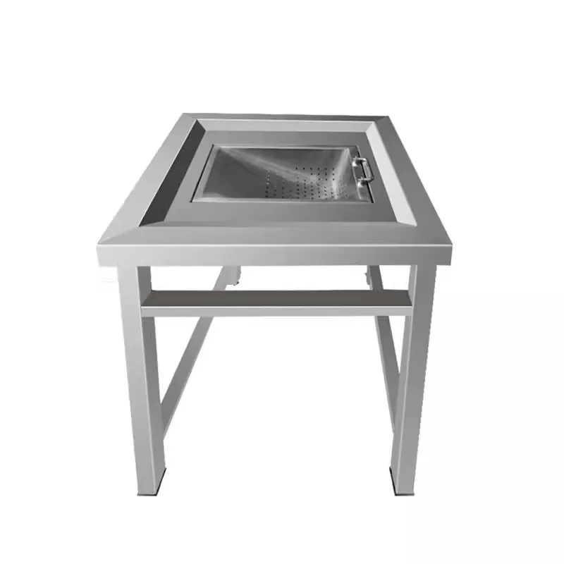

Stainless steel dry and wet separation, swill separation and residue collection table, noodle house food waste canteen