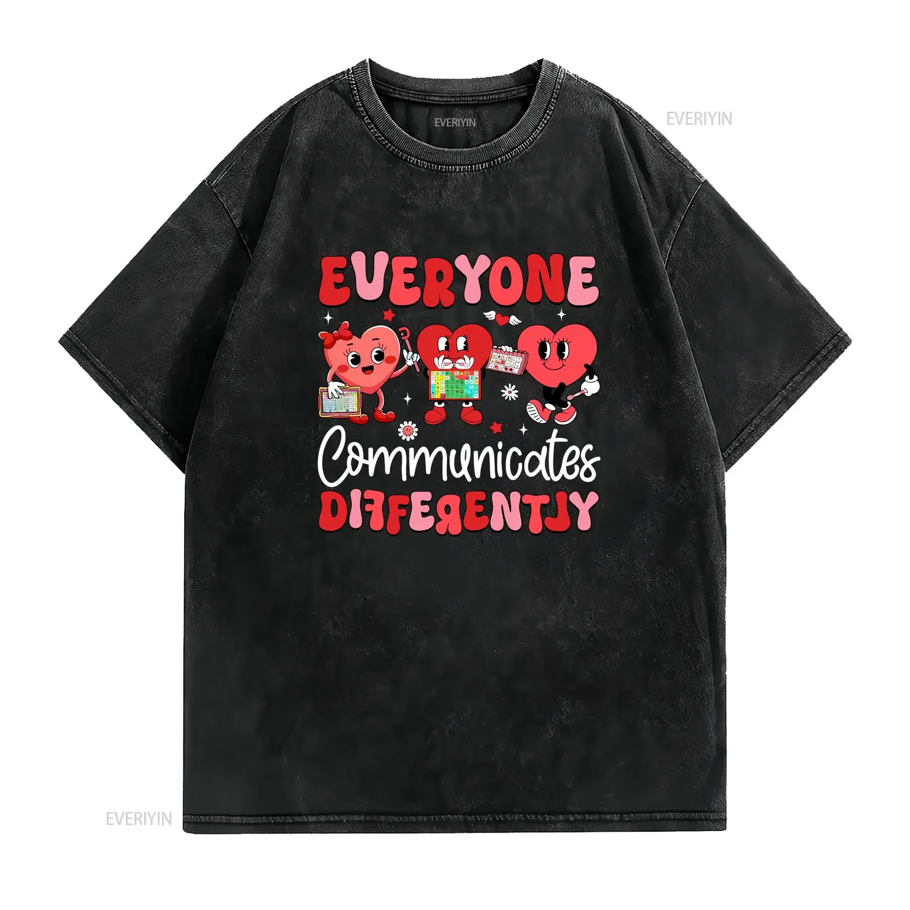 Valentine Idea 2025 T Shirt for Speech Therapy Heroes Embrace Communication vintage Washed homme designer clothes