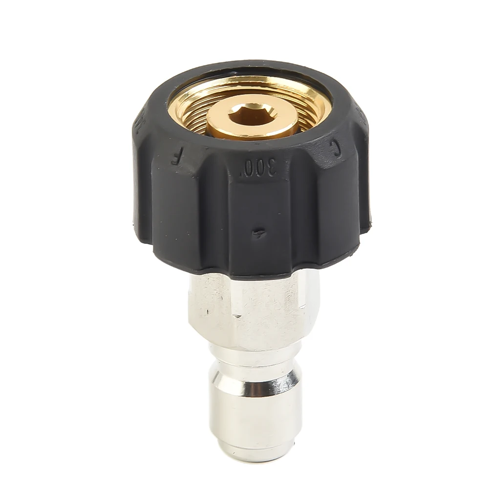 Conjunto de adaptador M22 para lavadora de pressão para 14 mm e 15 mm com conexão rápida de 3/8 polegadas 1/4 polegadas para fácil troca de acessórios