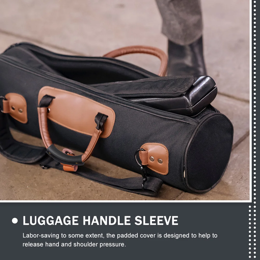 

2Pcs PU Handle Wrap Bag Protector Sleeve Soft Comfortable Luggage Strap Cover Hand Shoulder Relief Handle Wrap