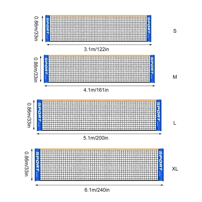 Portable Badminton Tennis Net Sports Net Easy Setup Volleyball Net For Tennis Soccer Volleyball Training Outdoor Sports Nets