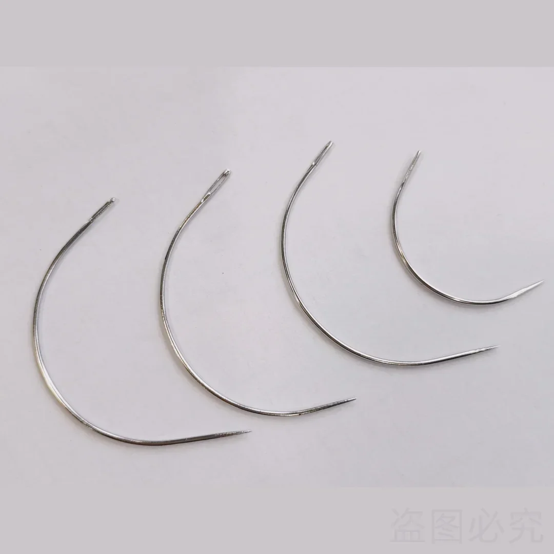 50Pcs/Pack Curved Needle for Weaving Cap Wigs Needles for Hair Extensions 6Cm/9Cm C-Type Sewing Tools