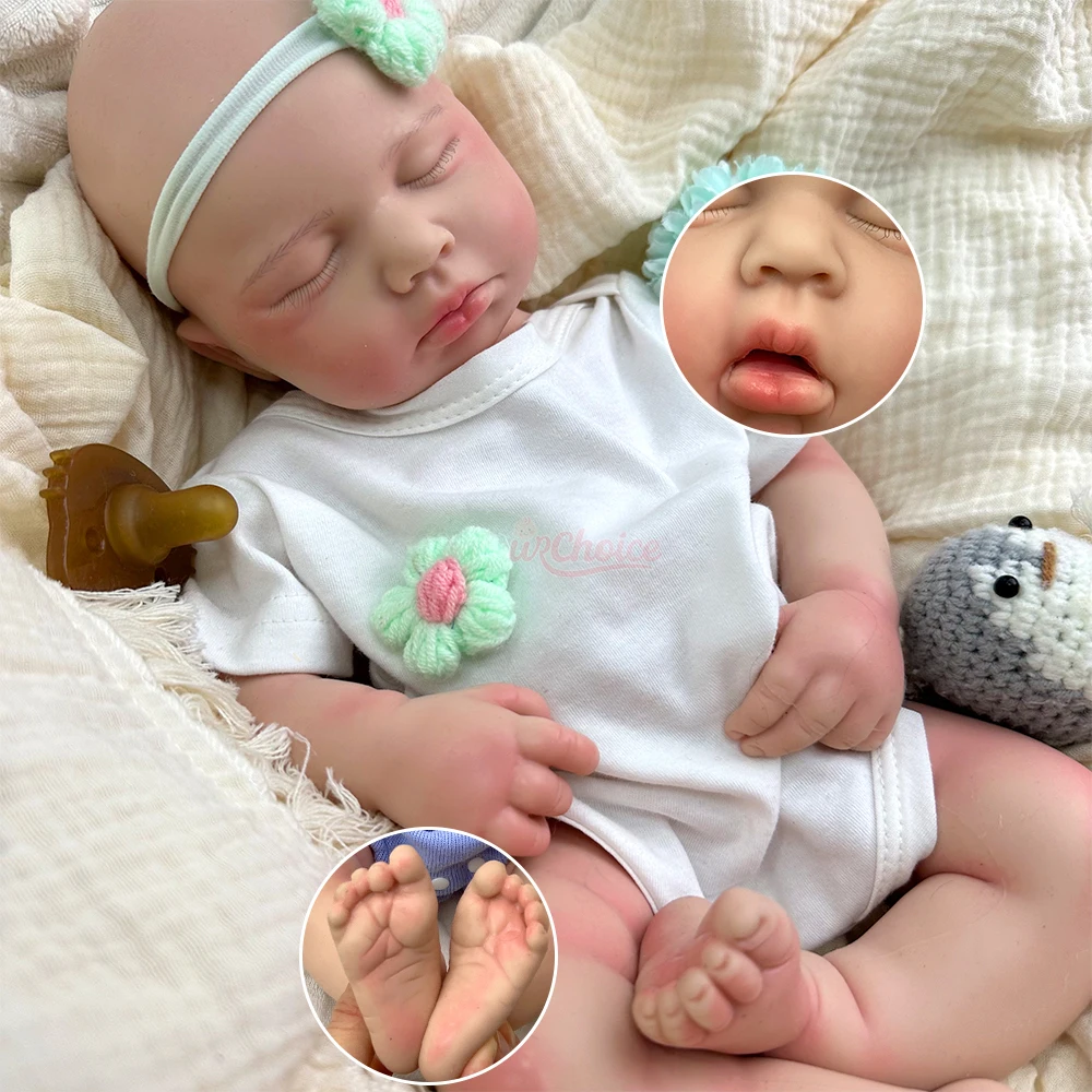 

Реалистичная силиконовая кукла-реборн Loulou 50 см с имитацией вен на коже, мягкая на ощупь, для эмоциональной поддержки новорожденных и пациентов с деменцией