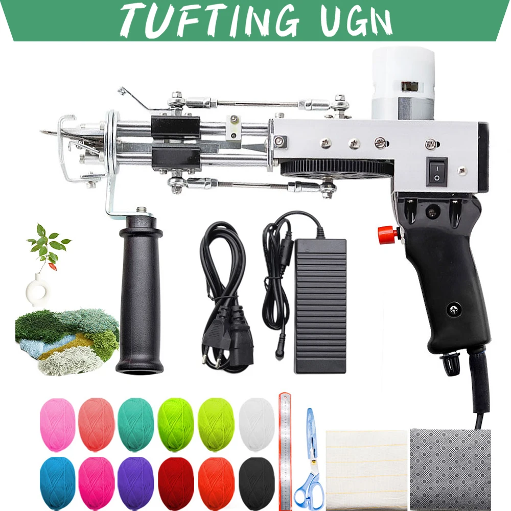 Carpet Tufting Gun Machine And Accessories Cloth Backing Fabric Back Cloth Rug Clipper Wool  Yarn Ball Wood Frame Tufting World