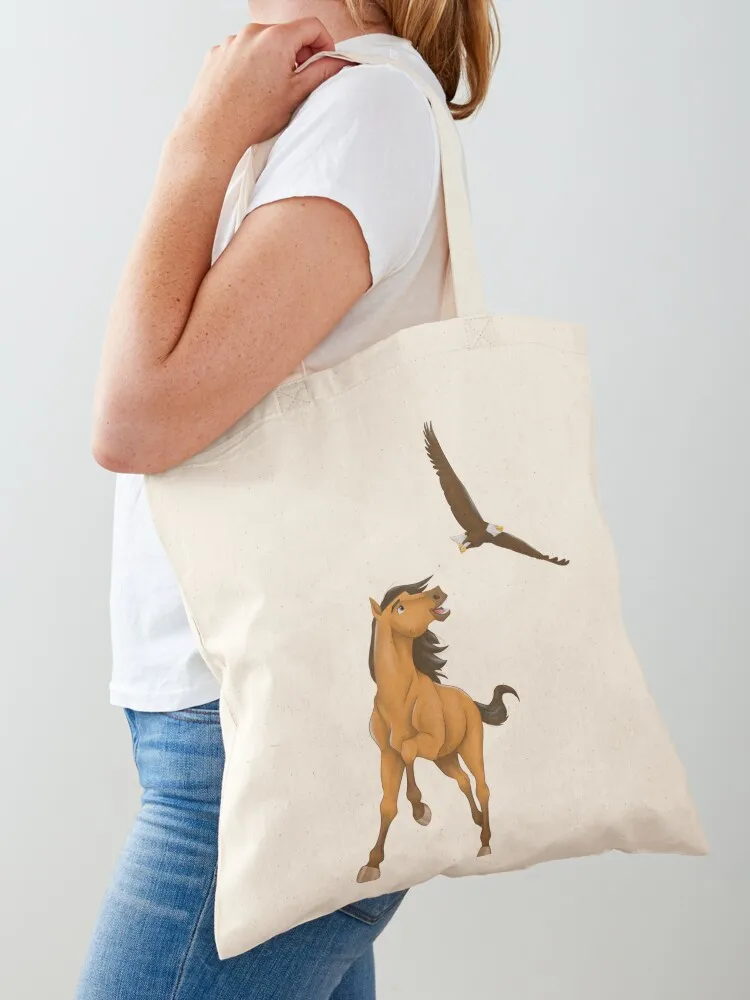 

spirit with eagle Tote sacs de shopping Eco university shopper Canvas Tote Bag shoping bag women bag hand ladies