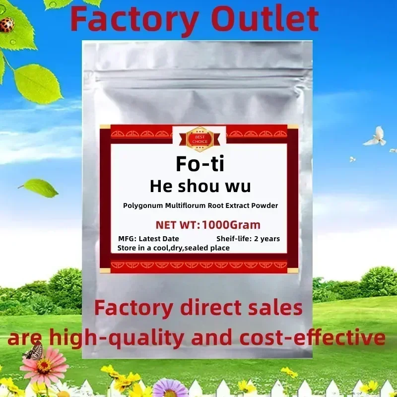 Factory Outlet Fo-ti Extract 50:1 Polygonum Multiflorum Root He Shou Wu Adjustable Women/men Sex Promoting Hair Growth