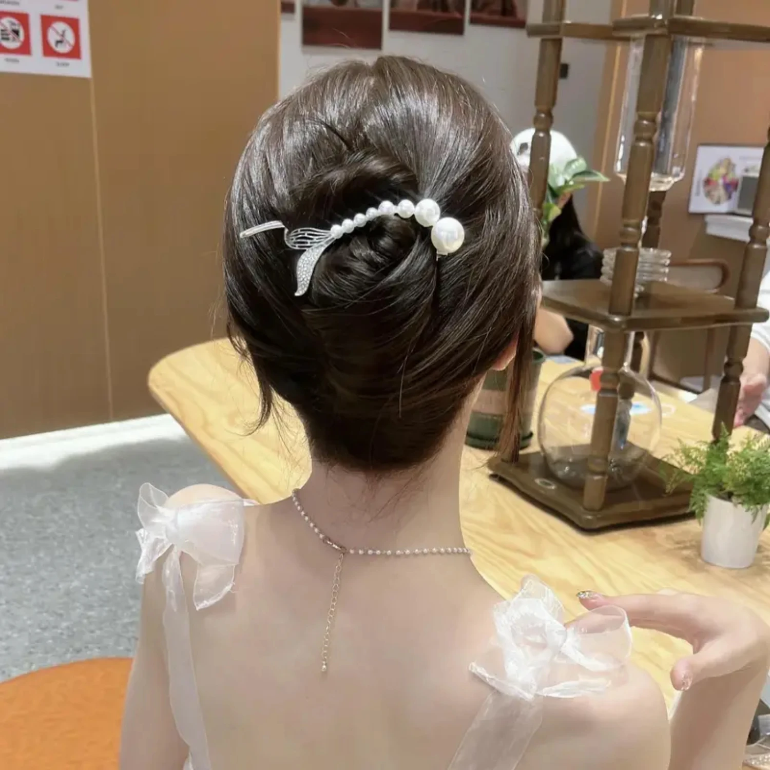 1pc Imitation Pearl Twist Hairpin Hair Accessories - Elegant Curling Hairpin for Stylish Hairdos Fairy hair tinsel Salon cape