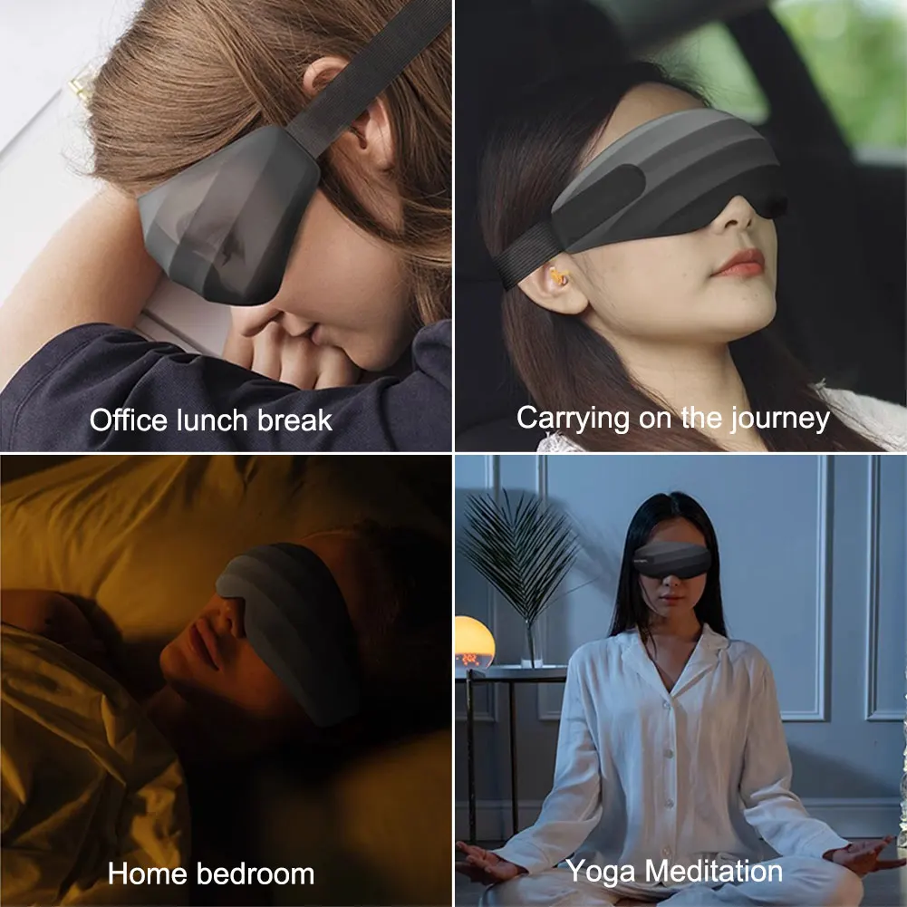 

3D маска для глаз, мягкая дышащая маска для сна, затемняющая маска для глаз, ночная повязка на глаза для мужчин и женщин