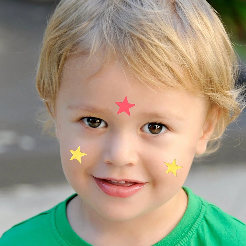 

10 Sheets Reward Star Stickers Classroom Kids Multi-Function Removable Coated Paper Decorative Scrapbook Labels