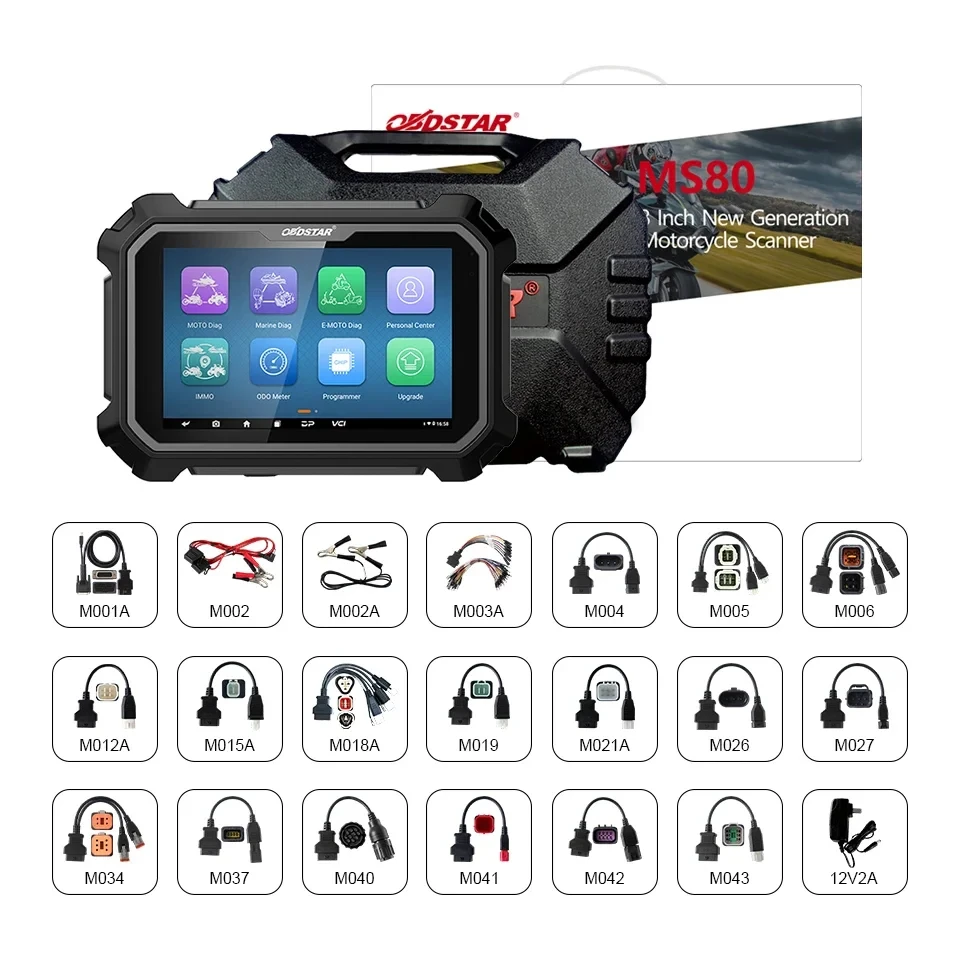 OBDSTAR MS80 Standard Intelligent Motorcycle Diagnostic Tool Support Diagnose Key IMMO Programming Odo-meter Recalibration