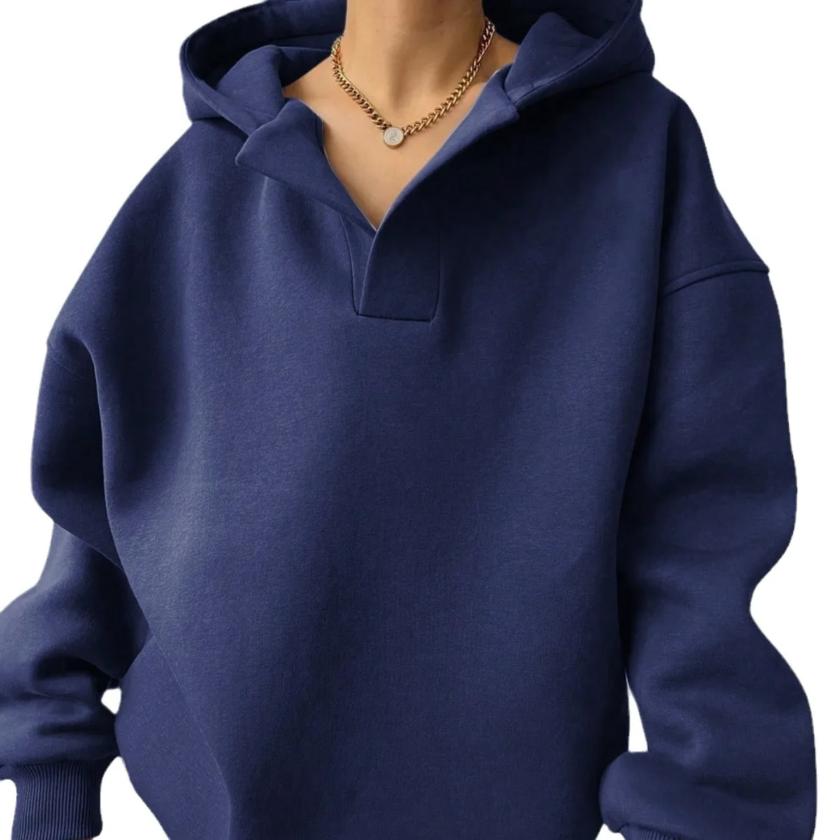 Autumn Winter Women\'s Pullovers Female Solid Color Long Sleeved Hooded Loose Hoodie Lady\'s Oversize Tops Women\'s Sweatshirt
