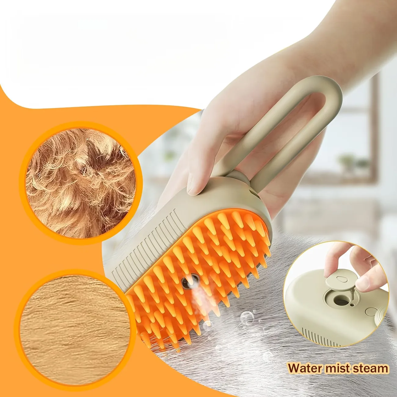 a pet comb designed to detangle and remove loose fur for cats and dogs suitable for grooming without the need for a bath Product details 4