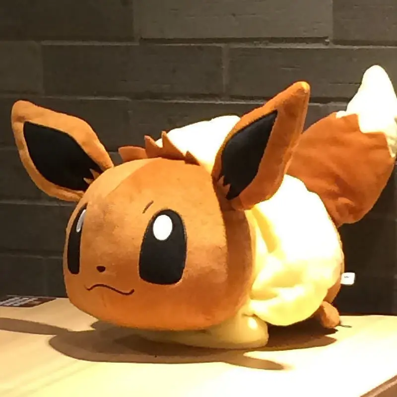 50cm Pokemon Cute Eevee Pluszowa zabawka Poduszka Duży rozmiar Kreskówka Eevee Pluszowa lalka Miękka wypchana lalka Kawaii Zabawki na prezent urodzinowy dla dziewczynki