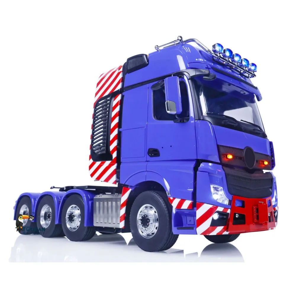 LESU 1/14 8X8 RC Trattore Camion Trasmissione a 3 velocità Auto telecomandata Toucan Verniciato Modello finito Aggiornato Fumo Suono Luce