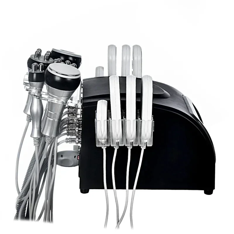 Newest 6 In 1 Ultrasound RF Lipo Laser Pads 40K Ultrasonic Cavitation Weight Loss Body Slimming Machine Vacuum Cavitation System