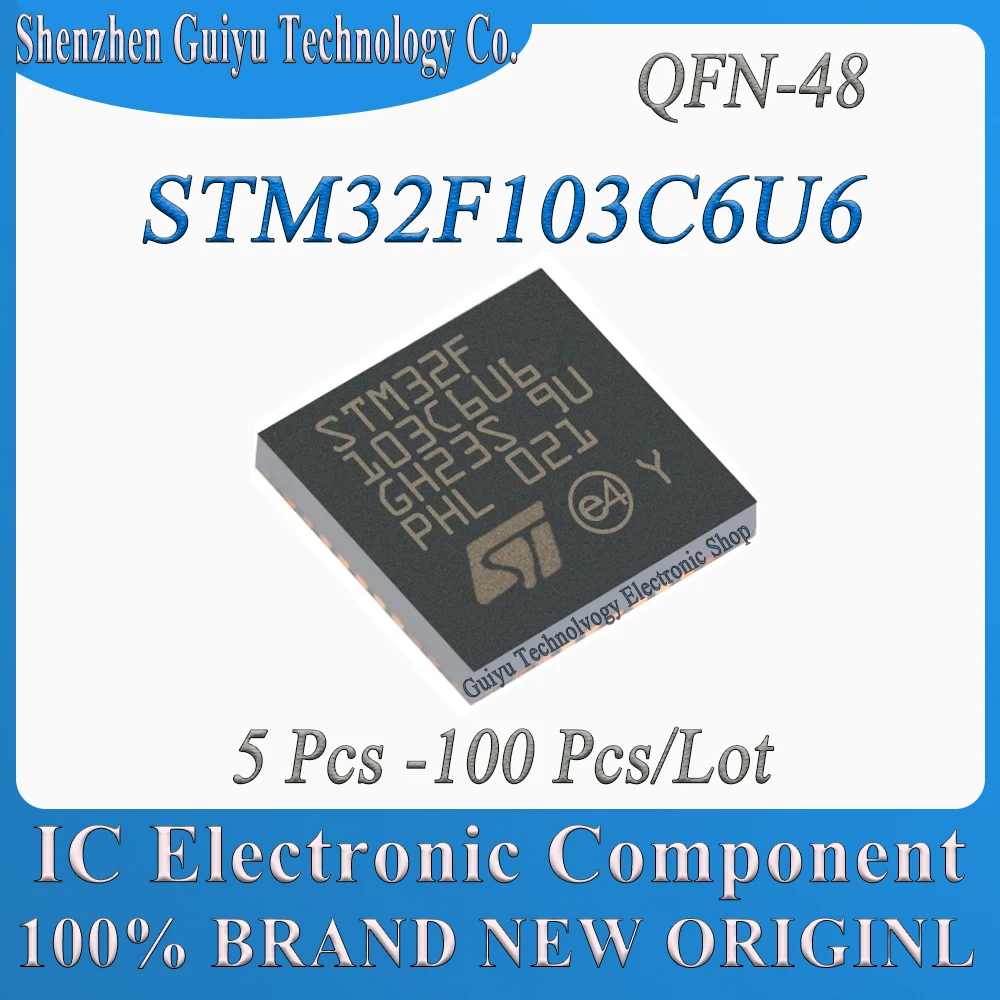 5Pcs -100Pcs/Lot STM32F103C6U6 STM32F103C6 STM32F103 STM32F STM32 STM QFN-48 IC MCU Chip