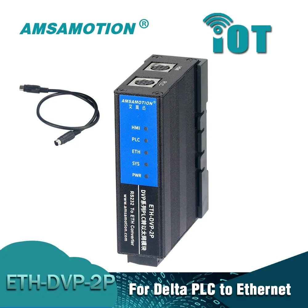 

ETH-DVP-2P Ethernet Extension Module RS232-ETH to HMI Converter Suitable for Delta DVP Series Communication Programable PLC