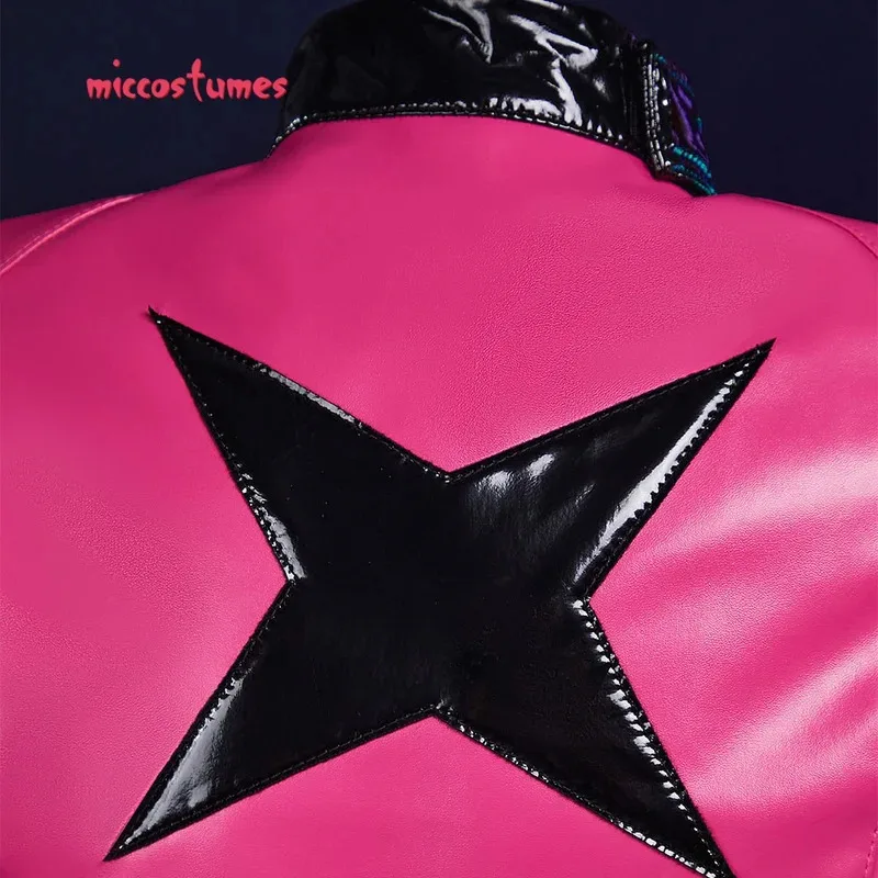 أزياء Miccostumes النسائية الصوتية Rinn التأثيرية بذلة مع قفازات أزياء الهالوين التنكرية