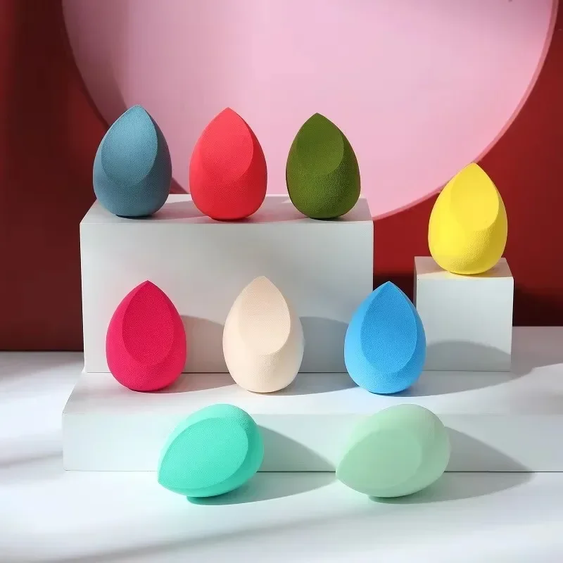 1 unidade de esponja de maquiagem macia e suave, ideal para aplicar base, para uso feminino, ferramenta e acessório de beleza, formato de gota de água.