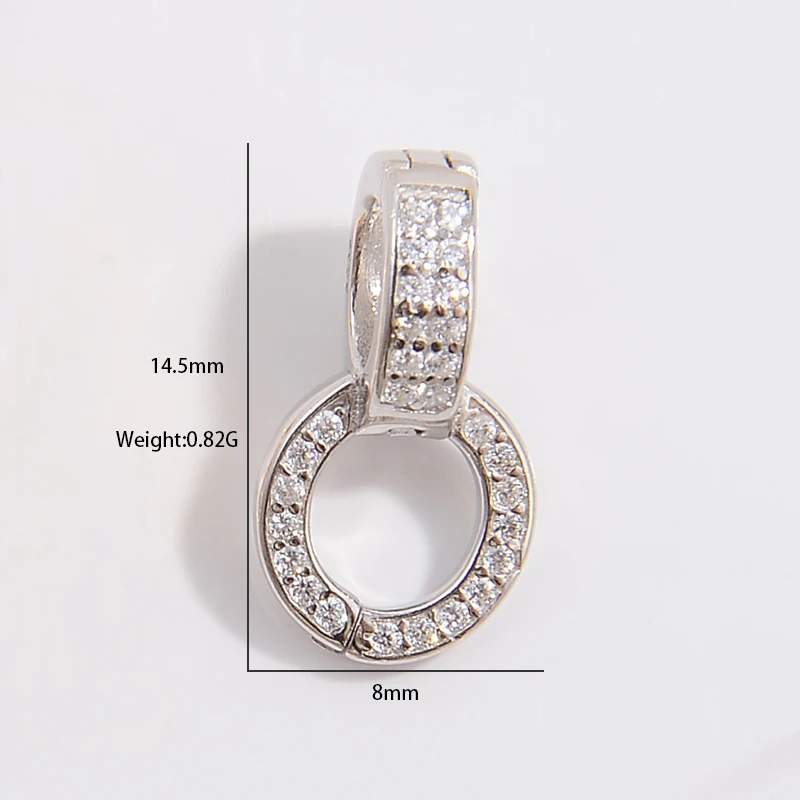 S925 Sterling Silver Zircon Clasps&Hooks Connector Hooks For DIY Necklace Jewelry Making Accessories wholesalee SK69