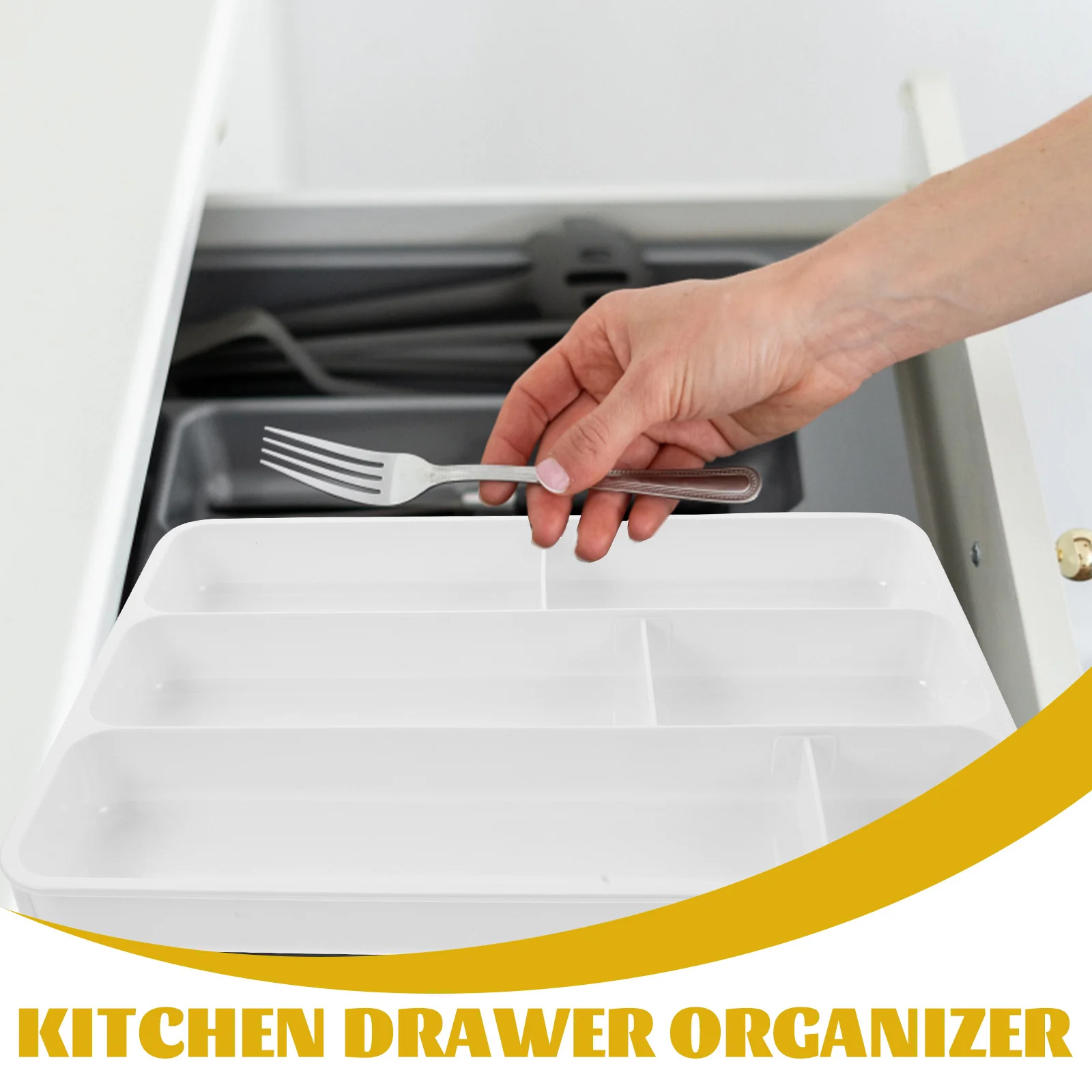 

Cutlery Storage Box Thickened Pp Multi-Grid Silverware Organizer For Kitchen Drawer Home Accessories Utensil Holder