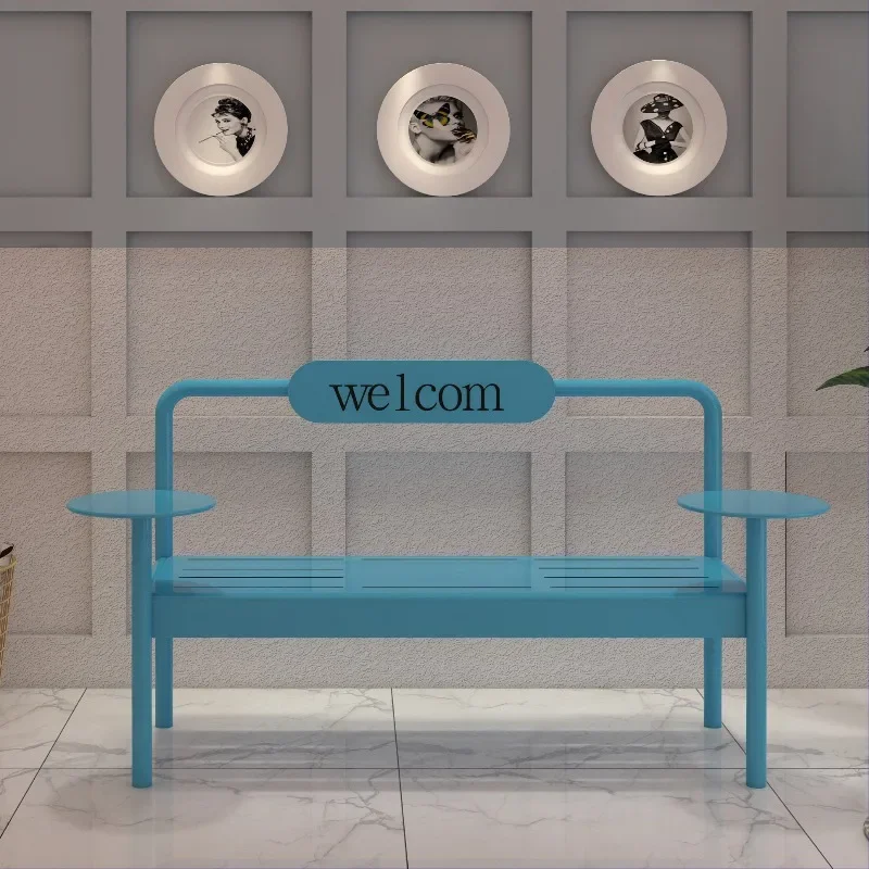 ins Korea Outdoor Bench Park Bench Milk Tea Coffee Shop Gym Rest Stool Shopping Mall Iron Seat Chair