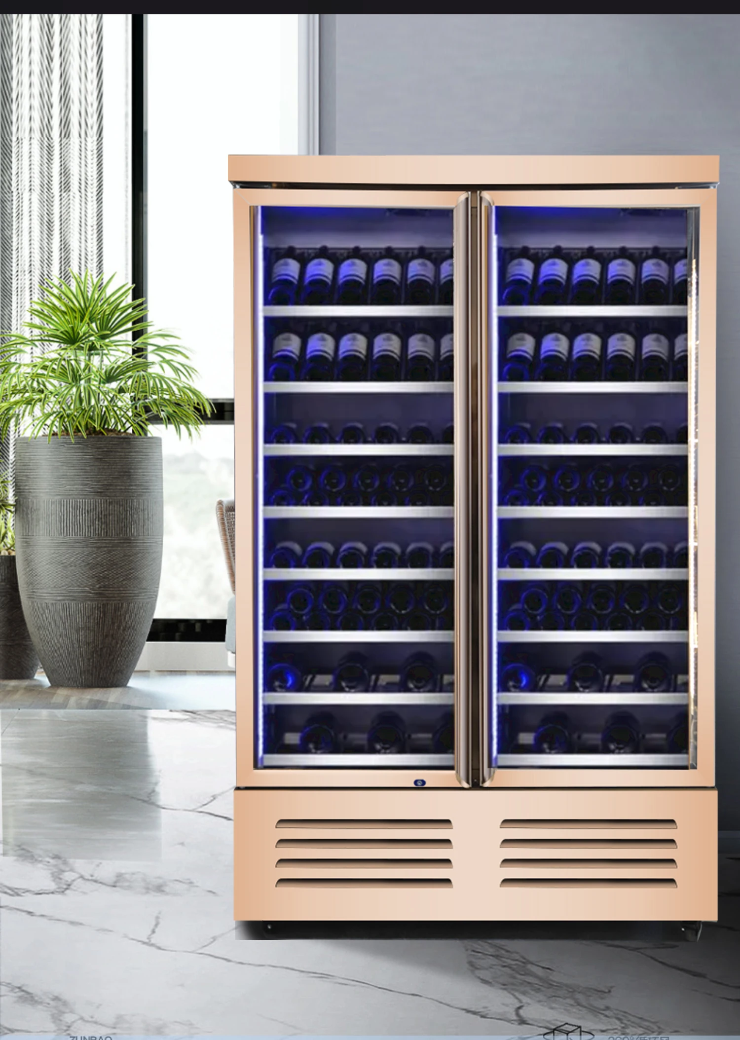 Long Life Commercial-Grade Solution Wine Storage Introducing Dual Zone Wine Cooler Versatile Wine Cabinet