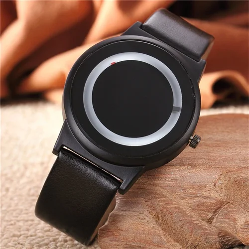 Relojes creativos de moda para hombre, relojes deportivos para hombre, relojes de pulsera de cuarzo con correa de cuero, reloj Unisex, reloj Masculino Erkek Kol Saati