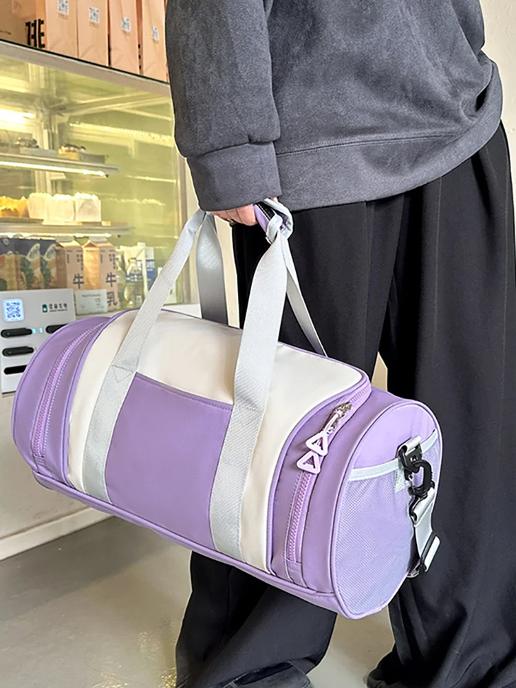 Women\'S Gym Fitness Bag Fashion Yoga Travel Swim Ultralight Handbag Outdoor Duffle Sac De Sports Shoulder Weekend Tote Wash Bag
