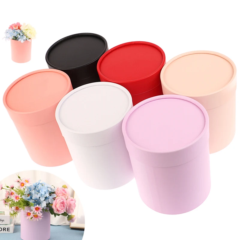 Круглая Подарочная Коробка Из Картона 14x15 См С Цветочным Дизайном, Подарочная Коробка Для Свадьбы И Помолвки