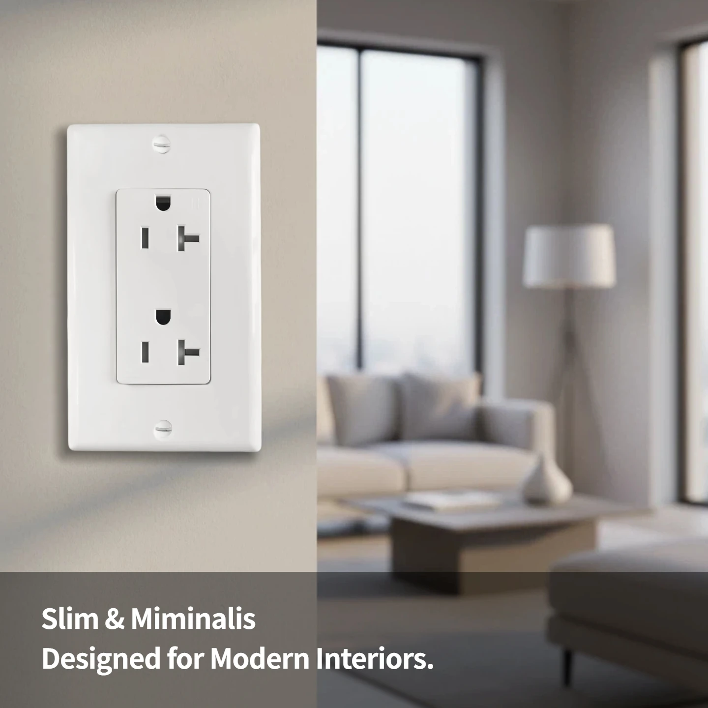 10-Pack 20 Amp TR Decorator Receptacle Outlet without Wall Plate Standard Electrical Wall  for Home and Office imper-Resistant