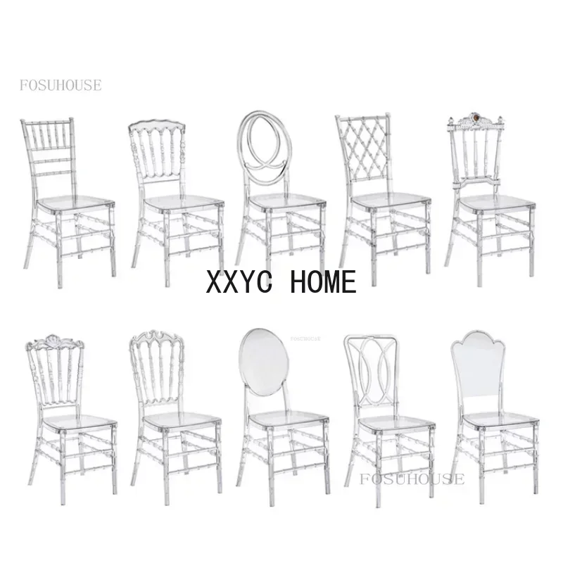 Home Transparent Dining Chair Hotel Crystal Chair Commercial Furniture Outdoor Wedding Chair Banquet Lounge Chairs For Events