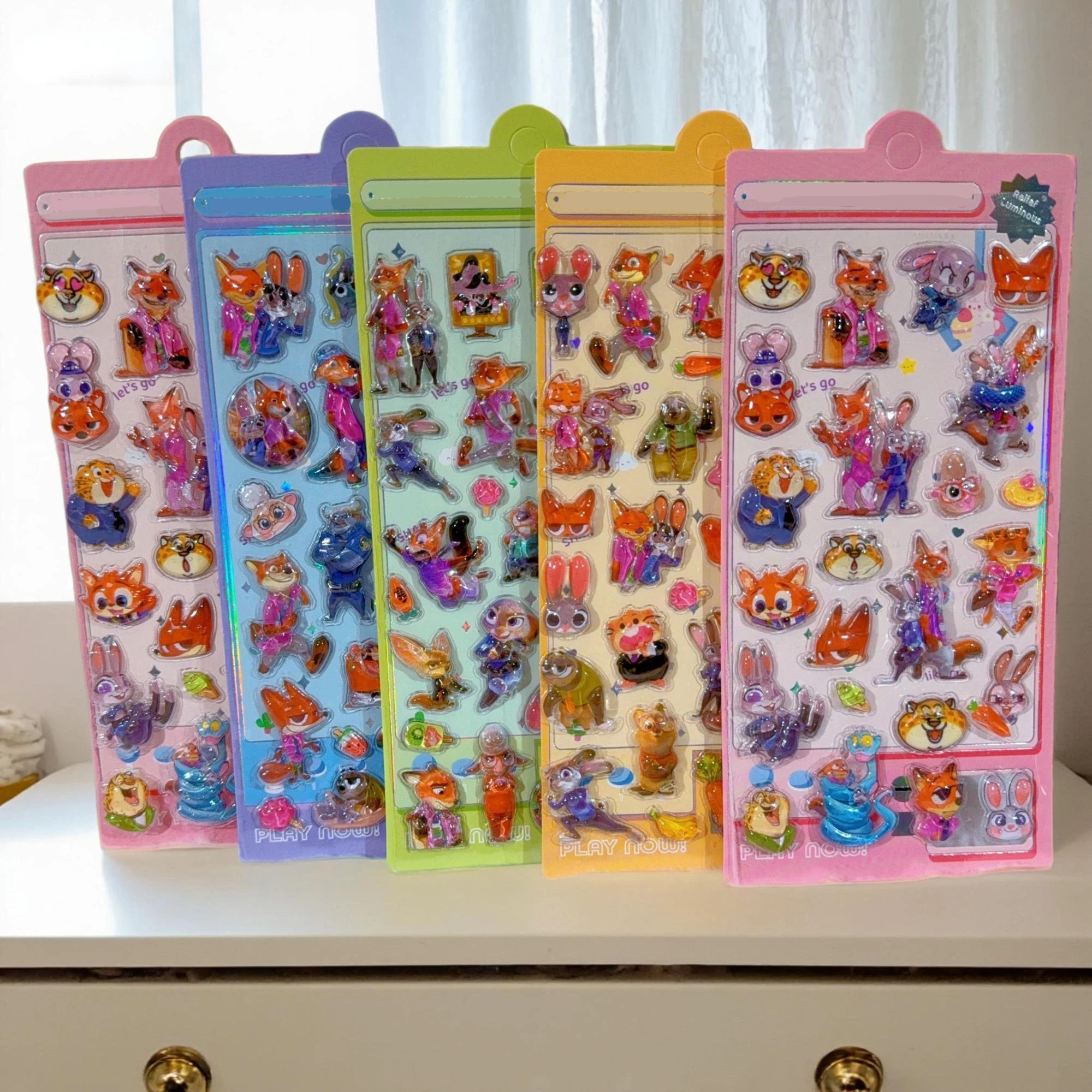 

4 шт. милые аниме Диснея Zootopia 2 3D пузырьковые наклейки забавные мультяшные пухлые наклейки для ноутбука, телефона, багажа, награды, наклейки, украшение