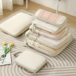 10Pcs Compressible Travel Luggage Organizers Portable Packing Cubes Clothes Shoes Toiletry Storage Bag Space-saving