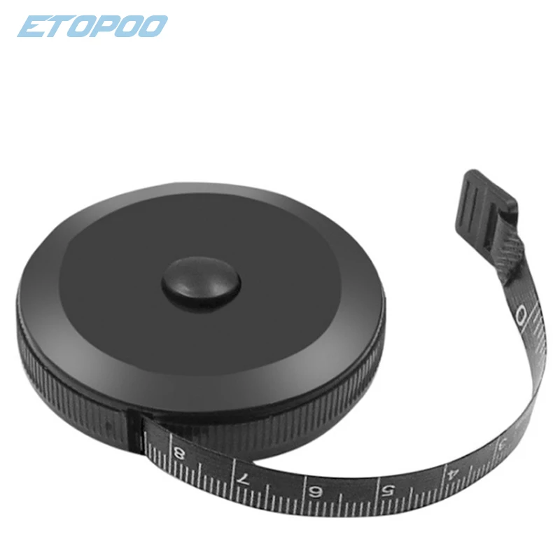 Black Double Sided Measuring Tape Auto 1.5m 60inch Retractable Tools Flexible Sewing Mini Measuring Tape