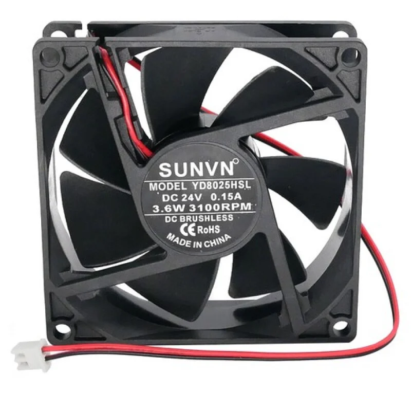 

L CPU Cases Silent Cooling Fan YD8025HSL 80*80*25mm 24V 0.15A