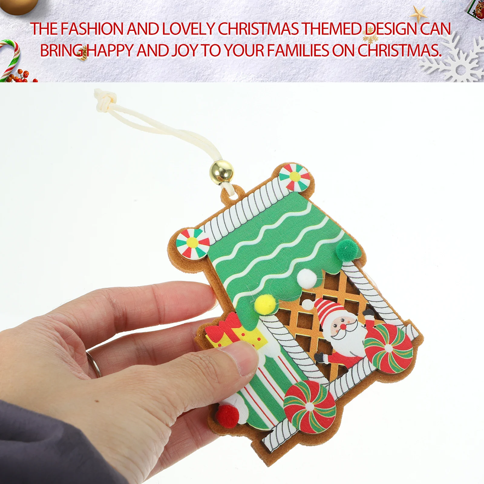 

3Pcs Wooden Xmas House Hanging Ornaments Christmas Tree Decorations Xmas Party Supplies Christmas Hanging Ornament