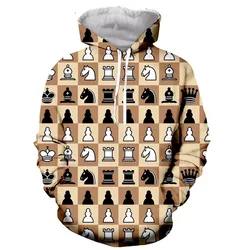 Hottest Style Creativity Chess 3D Printed Hoodie Long Sleeve Personality Fashion Clothes Casual Men And Women Sweatshirt Hoody