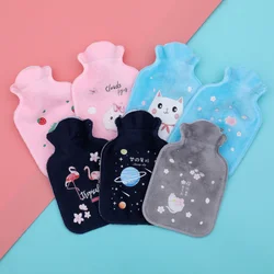 1pc Tummy Warmers Hot Water Bottle Rubber Bag Cute Cartoon Warm Relaxing Safe Heat Cold Large Plush Cloth Hot Water Bag