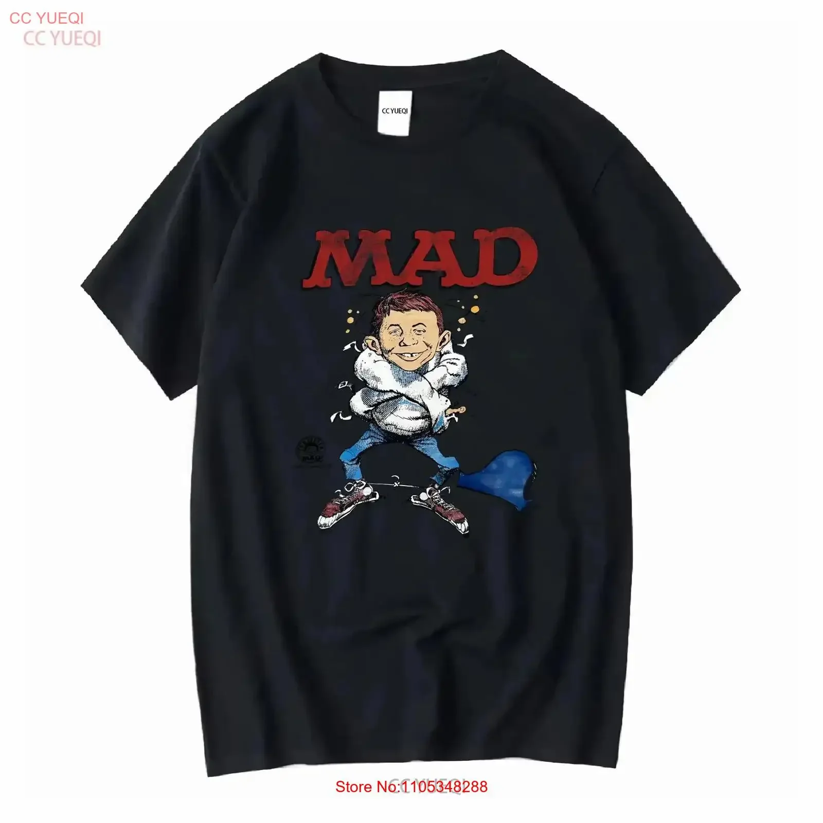 Mad Magazine 1995 90s Vintage Certified Alfred E Neuman Rare T Shirt Washed designer clothes Soft homme Stretched vintage