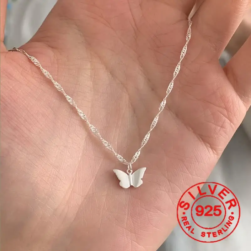 Bf Club Chain Choker Necklace For Women Men SImple Butterfly Fine Jewelry Wedding Party Birthday Gift