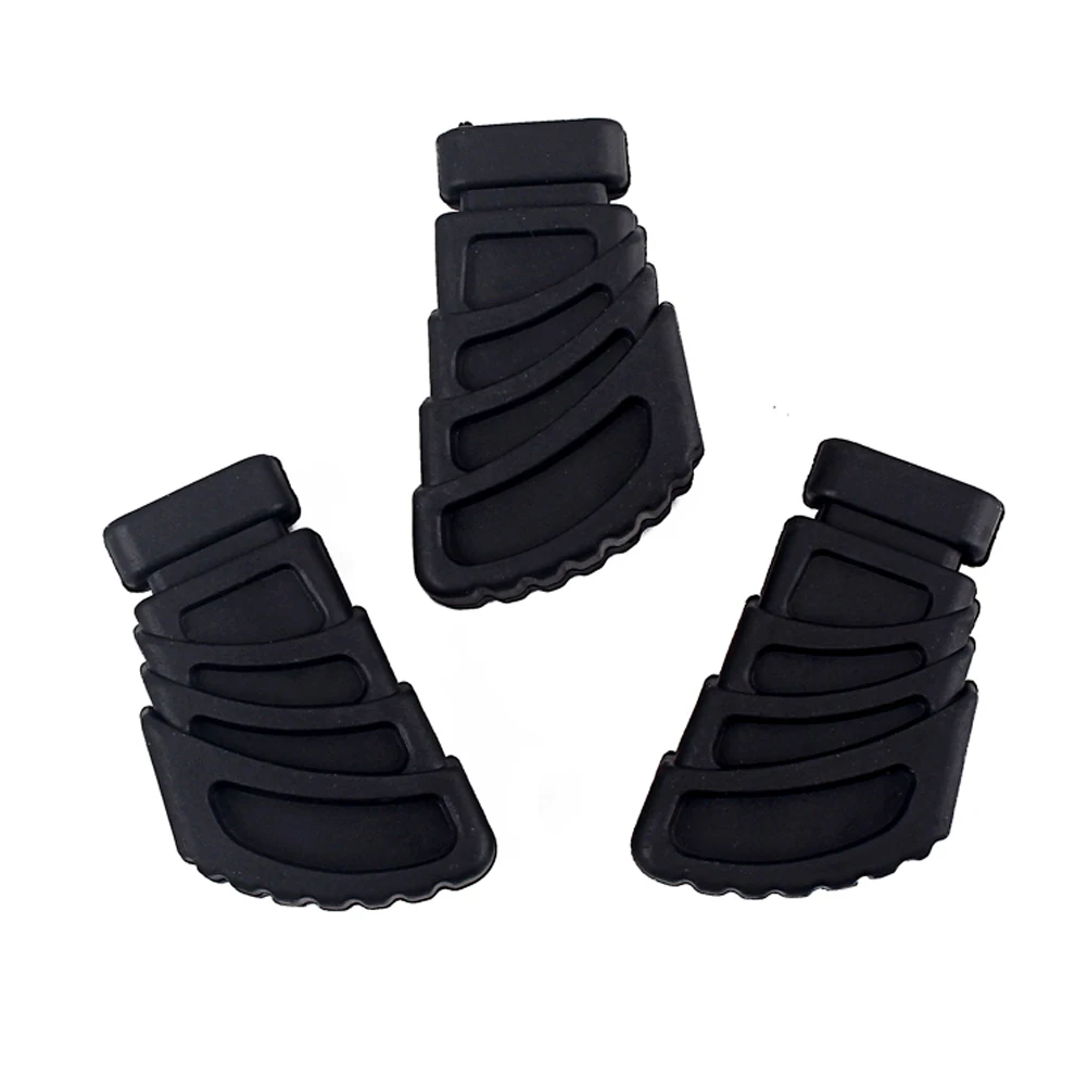 3pcs Drum Rubber Feet for Drum Cymbal Stand Rack Bracket Percussion Parts L Size WC10 (Black)