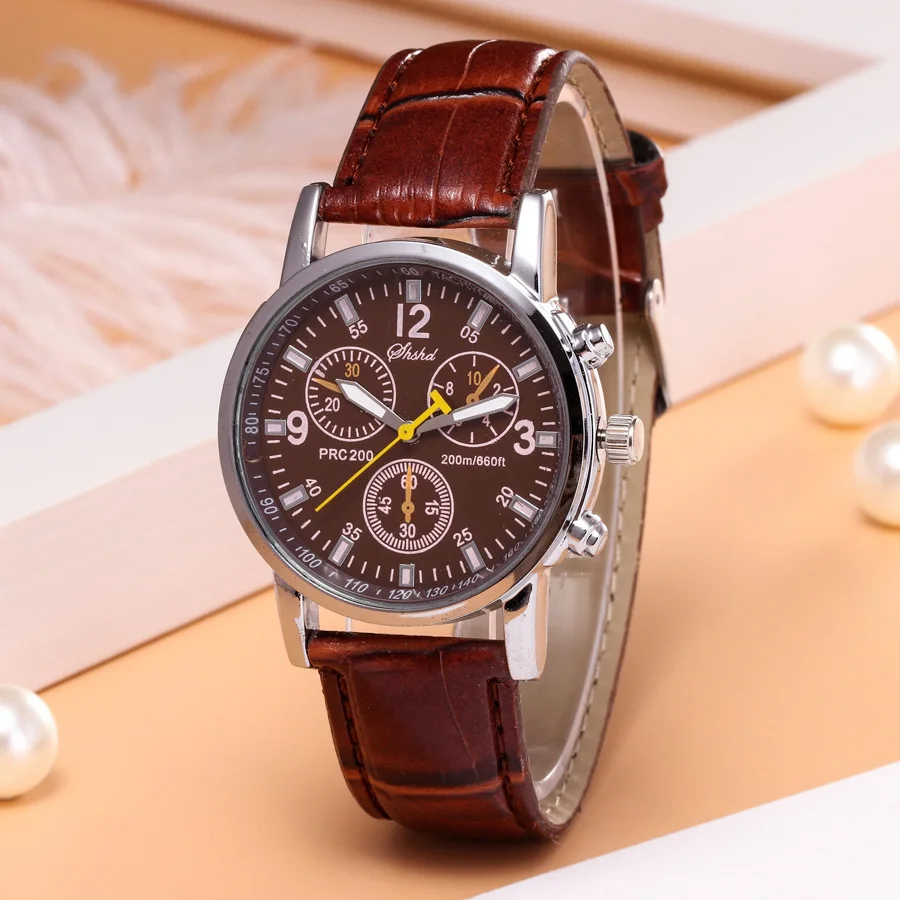 2023 Hot Sale Men\'s Watches Men White Sports Watches Leather Band Quartz Wristwatches Male Clock Best Gifts Reloj Hombre