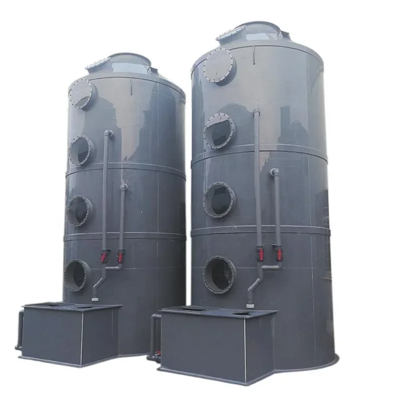 CN Plant Sales Exhaust Gas Disposal Machinery Scrubbers Plastic Exhaust Gas Dust Container Wet Scrubber With Packing