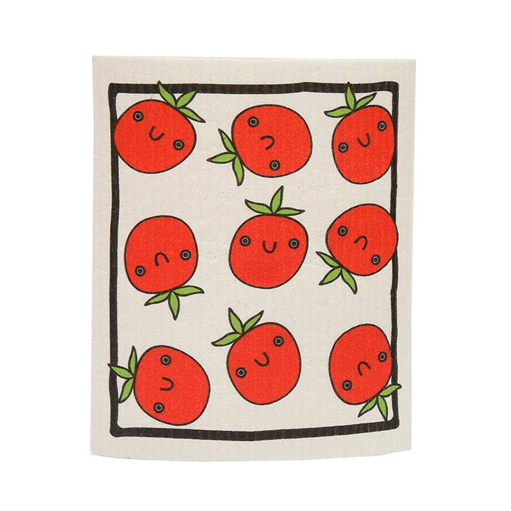 Pano De Limpeza De Cozinha, Pratos Quadrados Lavam Pano, Talheres Limpa Ferramenta, Panos Reutilizáveis Domésticos com Padrões Adoráveis, Ventilador