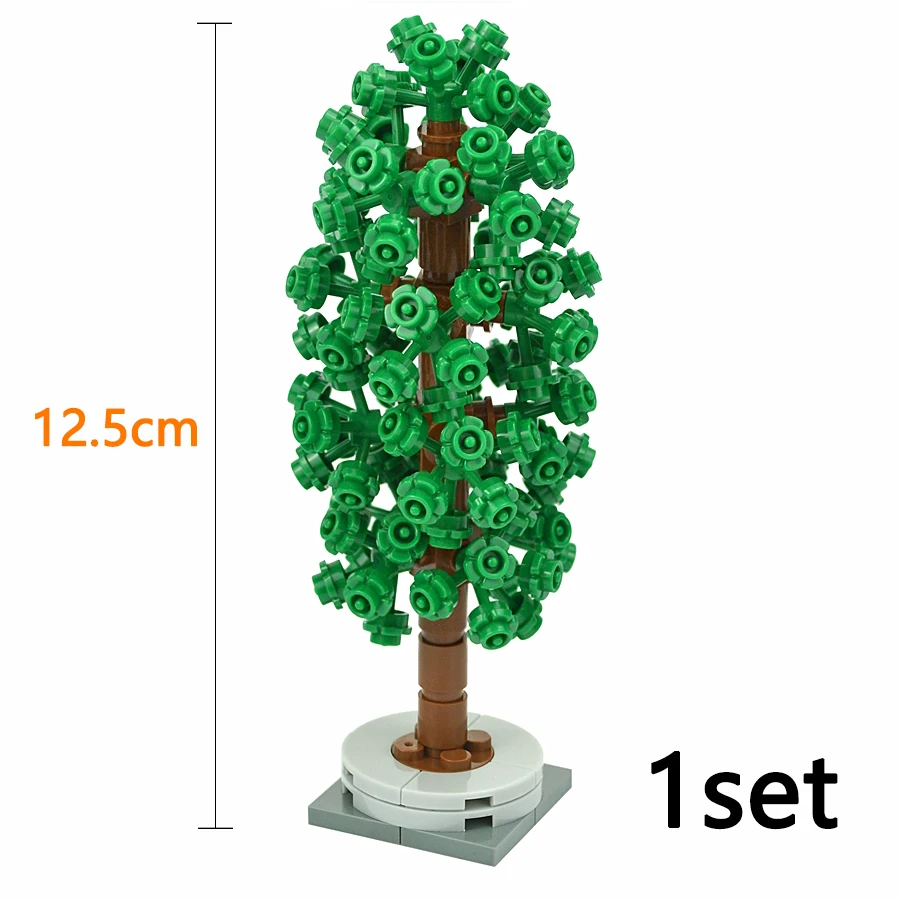 Trees Building Blocks City MOC Pine Tree Plant Set Spruce Farm