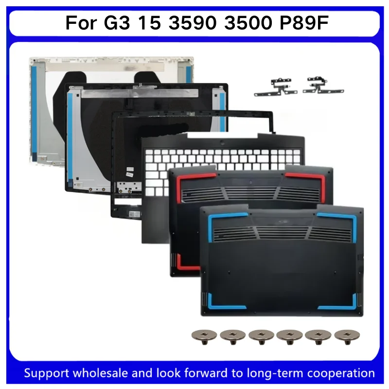 Novo para Kailxuling G3 15 3590 3500 P89F LCD traseiro/moldura frontal/apoio para as mãos/inferior/dobradiças/0747KP 03HKFN 0YGCNV 02DPKM