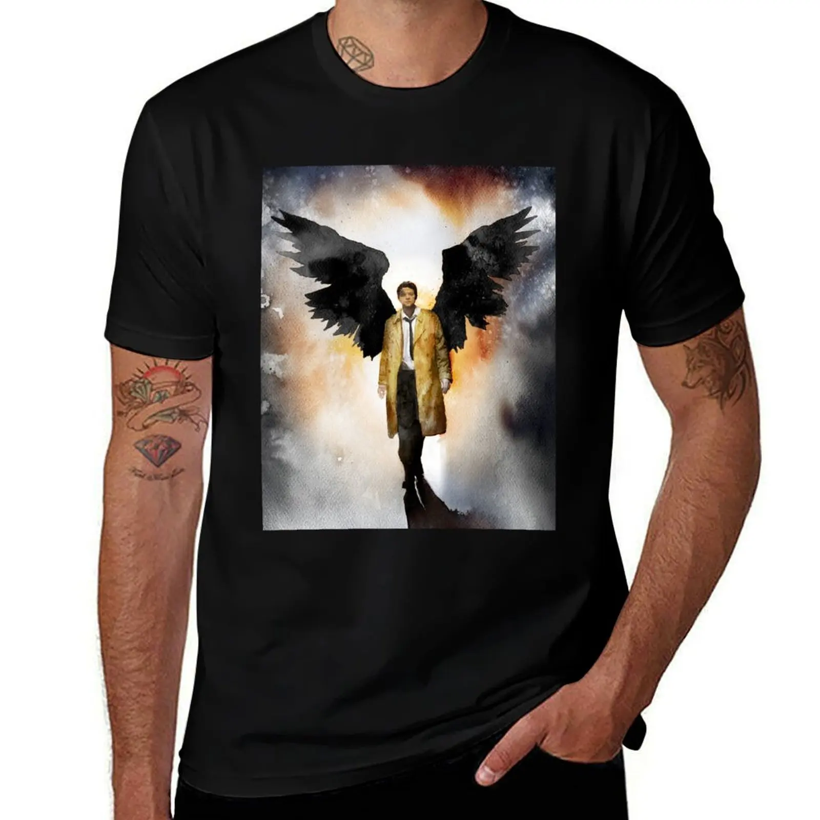 

Castiel Dark Version T-Shirt anime t shirts for man t shirts with prints man t shirt luxury T-Shirt