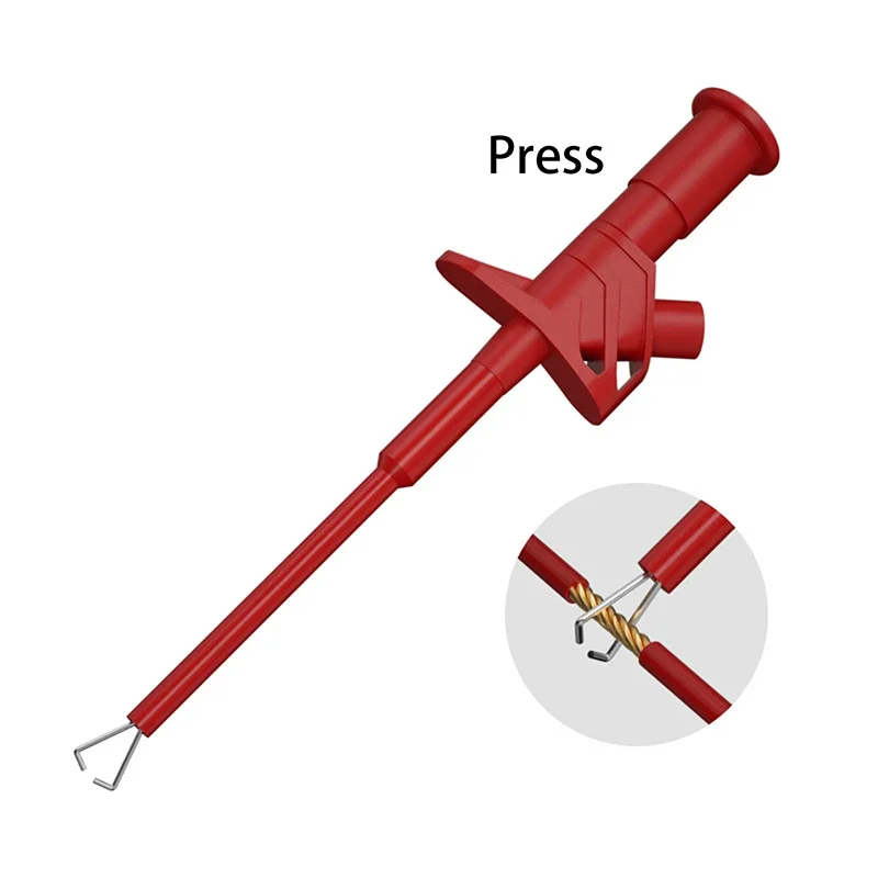 1/2Pcs P5004 Quick Test Hook Clip 1000V High Voltage Flexible Professional Insulated Testing Probes With 4mm Socket